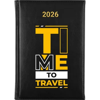 Diář Knižní kalendář 2026 A5 FunnyCase černý