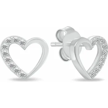 Náušnice Brilio Silver Romantické stříbrné náušnice se zirkony GOLD056 + 2 měsíce na vrácení zboží