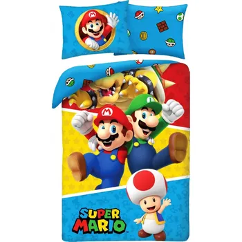 Povlečení Sada povlečení Halantex Super Mario, vícebarevné