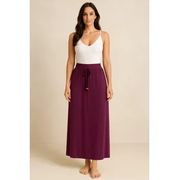 Dámská sukně Sukně dlouhá jednobarevná - vínová