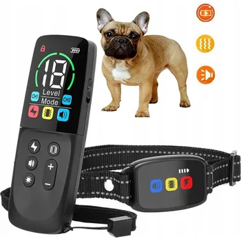 Obojek pro psa ELEKTRONICKÝ VÝCVIKOVÝ OBOJEK PRO PSA S LCD DISPLEJEM, DOSAH 800M