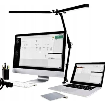 Lampička LED lampička na stůl černá NASTAVITELNÁ 3 barvy světla KANCELÁŘSKÁ