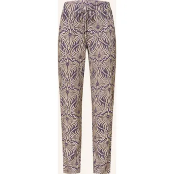 Dámské kalhoty Hanro Dámské Lounge Kalhoty, tmavě fialová / béžová / světle...