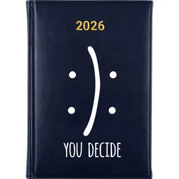 Kalendář Knižkový kalendář 2026 A5 FunnyCase modrý