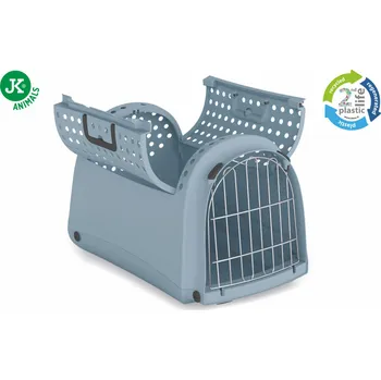 přepravka pro zvíře Plastová přepravka Imac Linus Cabrio 2nd life 50x32x35cm Barva: Šedá