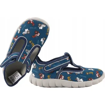 Chlapecké bačkory Befado dětské papuče na suchý zip, modré, velikost 23