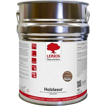 barva a nátěr na dřevo LEINOS 260.062 - Venkovní lazura na dřevo 10lt