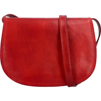 Kabelka Dámská kožená crossbody kabelka červená - Delami Elrosa červená