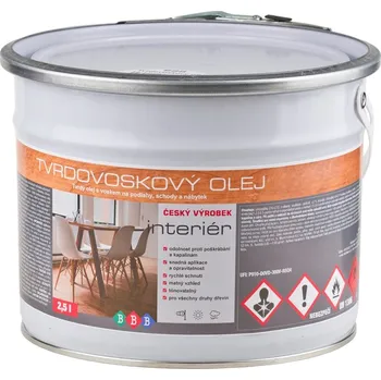 Olej na dřevo BBB tvrdovoskový olej 2,5lt