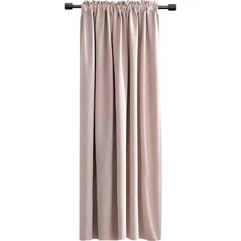 Mybesthome Shary Blackout Zatemňovací závěs s řasící páskou, 135 × 270 cm, pudrový růžový, 1 ks