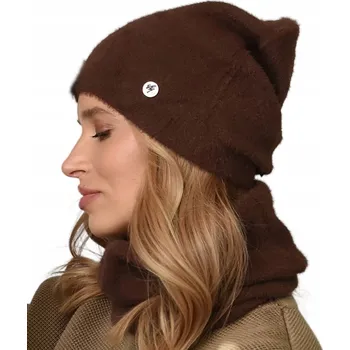 Čepice Alur set: čepice a nákrčník (rolák) univerzální velikost, hnědá