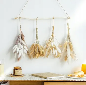 umělá květina OKRASNÁ TRÁVA PAMPASOVÁ KYTICE UMĚLÁ DEKORACE 75 KUSŮ