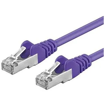 Síťový kabel Premiumcord Patch kabel CAT6a S-FTP, RJ45-RJ45, AWG 26/7 5m fialová