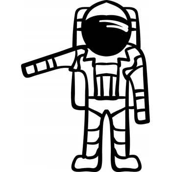 Samolepicí dekorace na vozidlo Samolepka na auto - Kosmonaut 4f