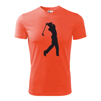ON-DESIGN Tričko pánské/dětské s GOLFISTOU Velikost: 158 cm/12 let, Barva: fluorescenční oranžová
