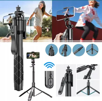 Stativ STATIV NA TELEFON, VYSOUVACÍ SELFIE TYČ SE STATIVEM A BLUETOOTH OVLADAČEM