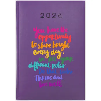 Kalendář Knihový kalendář 2026 A5 fialový