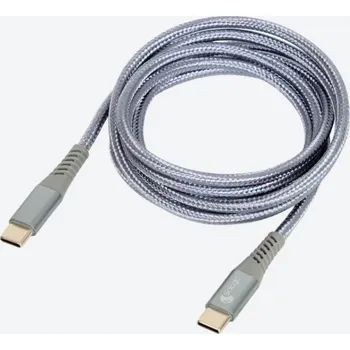 Datový kabel Kabel Sologic USB typ C - USB typ C 1,5 m šedý