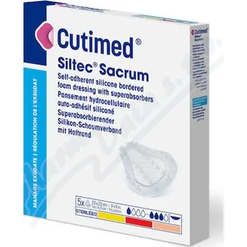 Krytí na ránu Cutimed Siltec Sacrum neadh.pěn.krytí 23x23cm 5ks