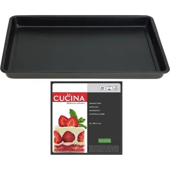 Plech na pečení plech 41x28x3cm CUCINA, nepřilnavý na pečení