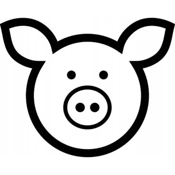 Samolepicí dekorace na vozidlo Samolepka na auto - roztomilé prasátko