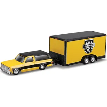 Hračka 1:64 Maisto Design Tow+Go 1979 Chevrolet K5 Blazer & Trailer