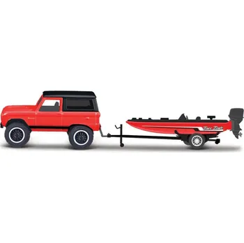 Hračka 1:64 Maisto Design Tow+Go 1966 Ford Bronco & Trailer w/ Bass Boast