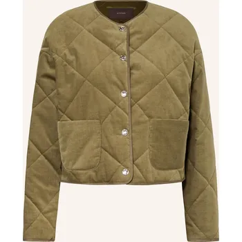 Dámský blejzr Windsor. Dámská Prošívaná Bunda Z Manšestru, zelená, 38
