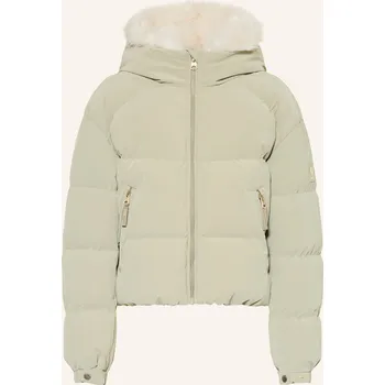 Dámský kabát Garcia Dívčí Prošívaná Bunda S Umělou Kožešinou, béžová, 152