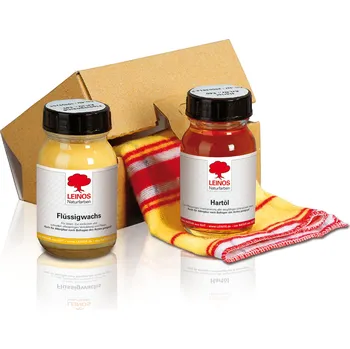 Olej na dřevo LEINOS 915-1 - Ošetřující sada - Ošetřující vosk 340 + Tvrdý olej 240