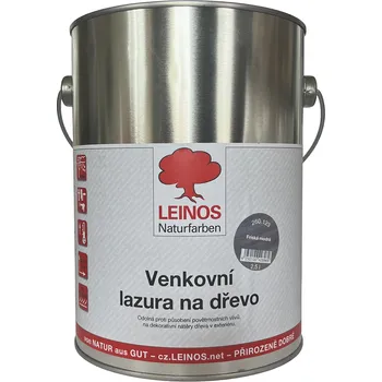 barva a nátěr na dřevo LEINOS 260.123 - Venkovní lazura na dřevo 2,5lt