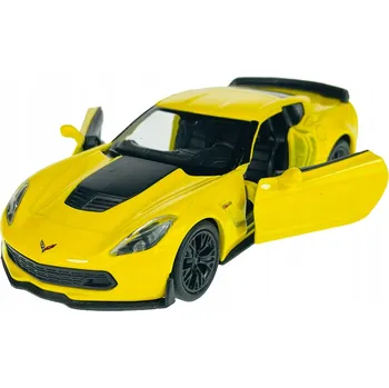 autíčko WELLY 2017 CHEVROLET CORVETTE Z06 ŽLUTÁ 1:34 KOVOVÝ NOVÝ MODEL