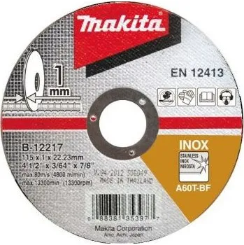 Řezný kotouč Řezný kotouč nerez MAKITA 115x1,6x22 mm B-45755