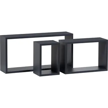 police MOB Set 3 nástěnných polic Artium Pentiassa (šedá matná)