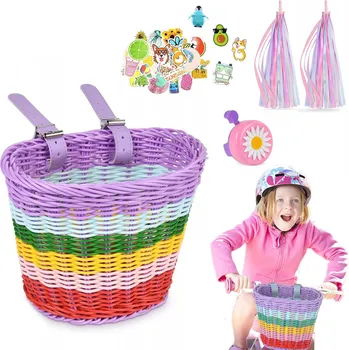 Košík na láhev KOŠÍK NA KOLO PRO DÍVKY + PŘÍSLUŠENSTVÍ + SAMOLEPKY + zvonek