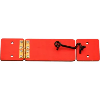 Obraz MALÉ ČERVENÉ DVEŘE S ČERNÝM HÁČKEM - SENZORICKÁ TABULE