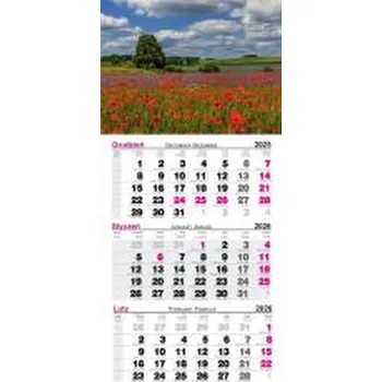Kalendář Kalendarz 2026 ścienny trójdzielny Maki