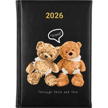 Diář Knižní kalendář 2026 A5 FunnyCase černý