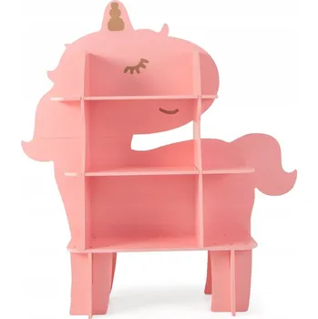 Knihovna Regál Costway 123 x 31 x 130 cm, růžový