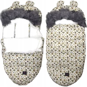 Příslušenství pro přepravu dětí SPACÍ PYTEL DO KOČÁRKU, AUTOSEDAČKY, SÁNÍ S UŠIMA, KOŽÍŠEK, ZATEPLENÝ, PRO MIMINKA, 100 CM.