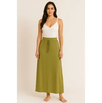 Dámská sukně Sukně dlouhá jednobarevná - zelená