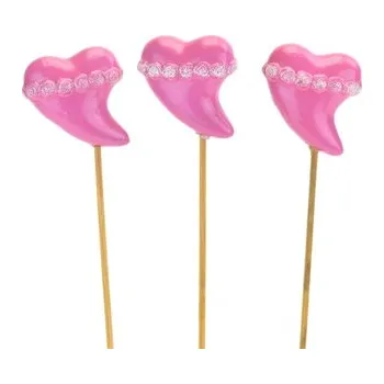 Srdce keramické zápich 3 ks