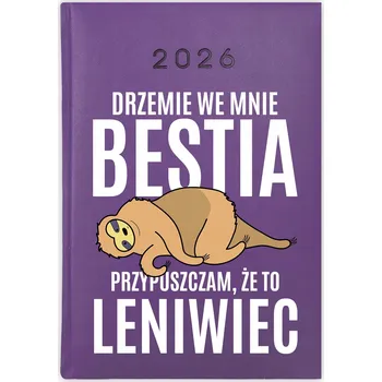 Kalendář Knižkový kalendář 2026 A5 Cute Cups fialový