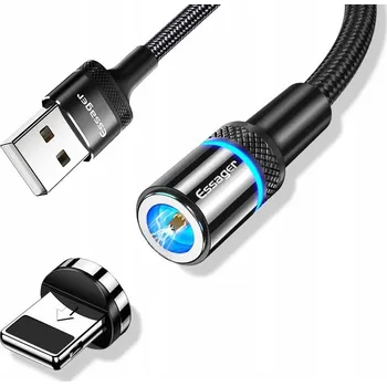 Datový kabel Kabel ESSAGER USB - Apple Lightning 1 m černý