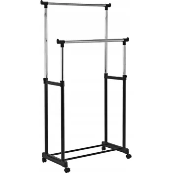 Věšák Stojanový věšák kovový Costway černý