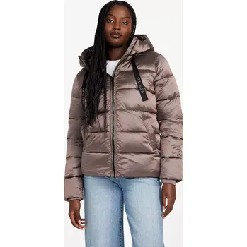 GUESS dámská zimní bunda Malina hnědá XS