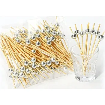 Jednorázové nádobí Bambusové napichovátka na ovoce 50-100 ks | jednorázové vidličky, napichovátka - 6 , 50 ks