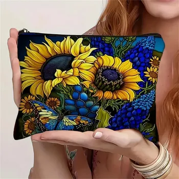 Kosmetická taška Kosmetická taštička s květinovým motivem | kosmetická taška, makeup organizér - Styl 6