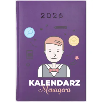 Kalendář Knižkový kalendář 2026 A5 Cute Cups fialový