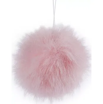 Příze Malá bambulka s poutkem pudrová (Kožešinová bambule s poutkem Ø4,5 cm)